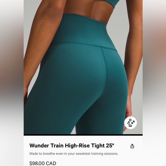 LULULEMON PERFECT CONDITION WUNDER TRAIN HIGH RISE LEGGINGS - Picture 5 of 7